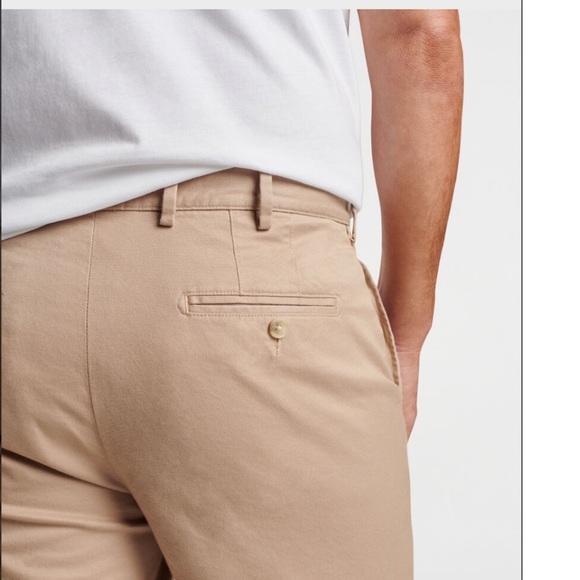 2 Pair of Peter Millar Pilot Twill Shorts in Stone & Khaki. Classic Fit. Size 38 - Picture 4 of 11